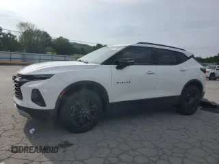 2021 Chevrolet Blazer LT with VIN 3GNKBBRA3MS500766, listed as a Copart auction lot 60148165 with 56,660 mi miles and Salvage title. Bid and sale history available at DreamBid. Image 1.