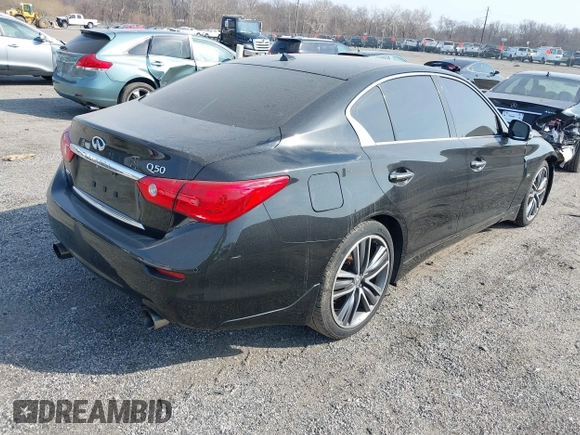 2017 Infiniti Q50 Premium with VIN JN1EV7AR2HM831181, listed as a IAAI auction lot 41804867 with 80,686 mi miles and . Bid and sale history available at DreamBid. Image 4.