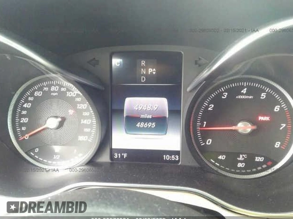 2016 Mercedes-Benz C 300 Luxury with VIN 55SWF4KB6GU176513, listed as a IAAI auction lot 33976381 with 48,695 mi miles and . Bid and sale history available at DreamBid. Image 7.
