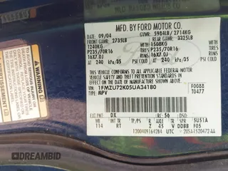 2005 Ford Explorer XLS с VIN 1FMZU72K05UA34180, выставлен на аукционе IAAI как лот 42732898 с пробегом 228 255 миль миль и . История ставок и продаж доступна на DreamBid. Изображение 9.