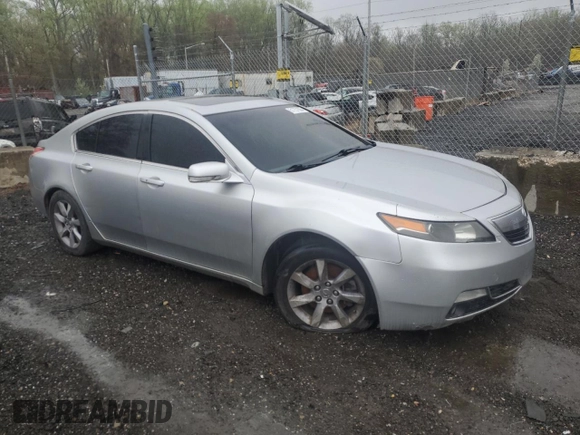 2013 Acura TL Tech with VIN 19UUA8F53DA003153, listed as a Copart auction lot 51757355 with 211,611 mi miles and Salvage Title. Bid and sale history available at carsss.com. Image 4.