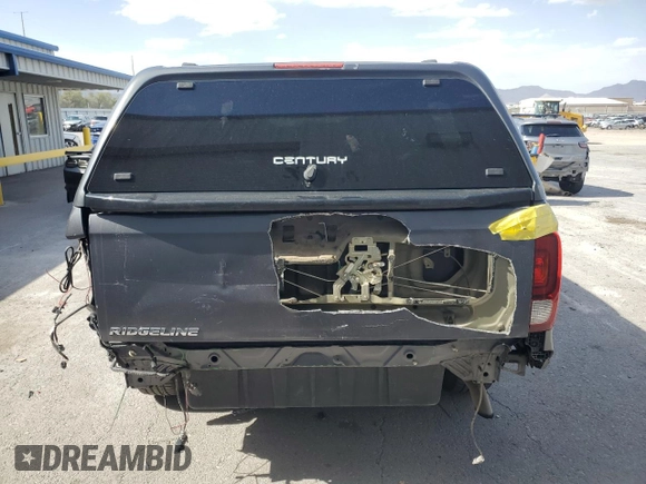 2017 Honda Ridgeline RT with VIN 5FPYK2F26HB008349, listed as a Copart auction lot 56672595 with 222,528 mi miles and Salvage title. Bid and sale history available at DreamBid. Image 6.