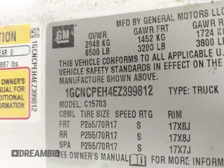 2014 Chevrolet Silverado 1500 Work Truck with VIN 1GCNCPEH4EZ399812, listed as a IAAI auction lot 41951158 with 145,771 mi miles. Bid and sale history available at carsss.com. Image 9.