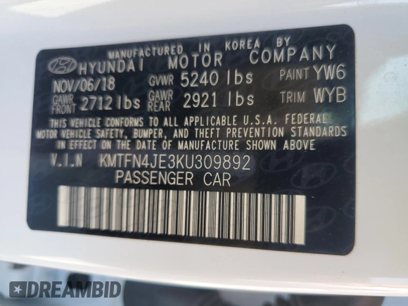 2019 Genesis G80 3.8L with VIN KMTFN4JE3KU309892, listed as a Copart auction lot 74753244 with 38,760 mi miles and Salvage Title. Bid and sale history available at carsss.com. Image 12.