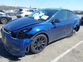 2022 Tesla Model Y Long Range with VIN 7SAYGDEE3NF449873, listed as a IAAI auction lot 41900271 with 38,571 mi miles and . Bid and sale history available at carsss.com. Image 17.