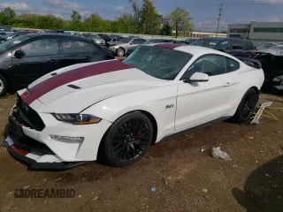 2019 Ford Mustang GT with VIN 1FA6P8CF4K5132002, listed as a Copart auction lot 58768795 with 9,615 mi miles and Salvage title. Bid and sale history available at DreamBid. Image 1.