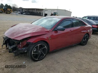2023 Hyundai Elantra N Line z VIN KMHLR4AF3PU490204, wystawiony jako Copart lot #49074875 z przebiegiem 10 921 mil mil oraz Szkody całkowita. Historia ofert i sprzedaży dostępna na DreamBid. Obrazek 1.