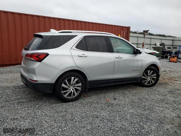 2022 Chevrolet Equinox Premier with VIN 2GNAXNEV0N6134174, listed as a Copart auction lot 43221385 with 98,761 mi miles and Salvage Title. Bid and sale history available at carsss.com. Image 3.