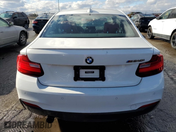 2017 BMW 2 Series M240i xDrive with VIN WBA2G3C37HV986764, listed as a Copart auction lot 43456875 with 83,438 mi miles and Salvage Title. Bid and sale history available at carsss.com. Image 6.
