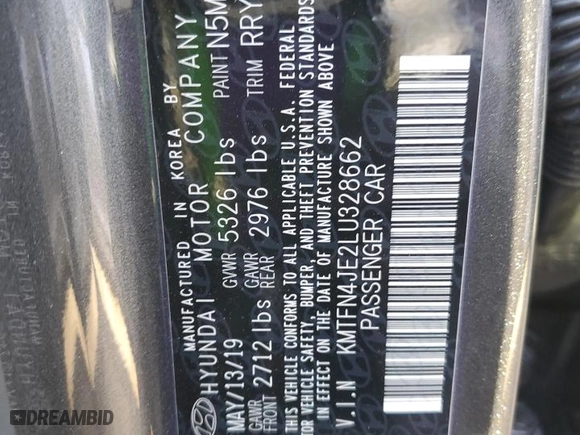 2020 Genesis G80 3.8L with VIN KMTFN4JE2LU328662, listed as a Copart auction lot 87928975 with 27,939 mi miles and Salvage Title. Bid and sale history available at carsss.com. Image 13.