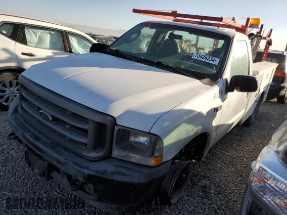 2003 Ford Super Duty F-250 XL with VIN 1FTNF20F23EA66397, listed as a Copart auction lot 73426234 with 0 mi miles and Salvage Title. Bid and sale history available at carsss.com. Image 1.
