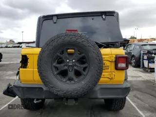 2021 Jeep Wrangler Unlimited Willys with VIN 1C4HJXDN7MW570675, listed as a Copart auction lot 49425805 with 53,687 mi miles and Salvage Title. Bid and sale history available at DreamBid. Image 6.