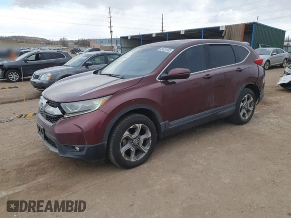 2017 Honda CR-V EX with VIN 2HKRW2H51HH638225, listed as a Copart auction lot 49729385 with 134,989 mi miles and Salvage Title. Bid and sale history available at carsss.com. Image 1.