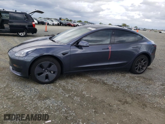 2023 Tesla Model 3 with VIN 5YJ3E1EA7PF395196, listed as a Copart auction lot 51260465 with 41,119 mi miles and Salvage title. Bid and sale history available at DreamBid. Image 1.