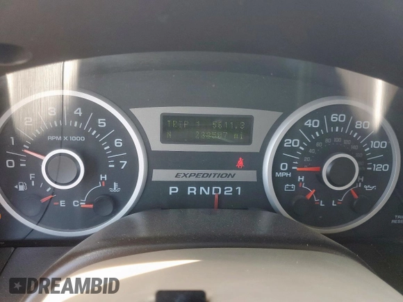 2005 Ford Expedition Eddie Bauer with VIN 1FMFU17575LA13044, listed as a Copart auction lot 59972345 with 238,507 mi miles and Salvage title. Bid and sale history available at DreamBid. Image 9.