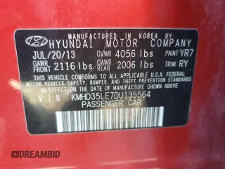 2013 Hyundai Elantra GT with VIN KMHD35LE7DU135564, listed as a Copart auction lot 75720144 with 99,742 mi miles and Salvage Title. Bid and sale history available at carsss.com. Image 13.