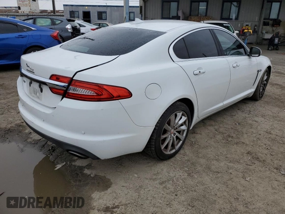 2015 Jaguar XF I4 T Premium with VIN SAJWA0FS1FPU72841, listed as a Copart auction lot 48587085 with 127,505 mi miles and Salvage Title. Bid and sale history available at carsss.com. Image 3.