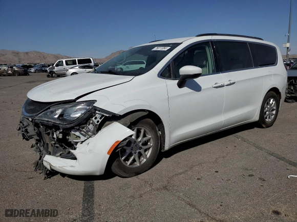 2021 Chrysler Voyager LXI with VIN 2C4RC1DGXMR551253, listed as a Copart auction lot 76611384 with 75,735 mi miles and Salvage Title. Bid and sale history available at carsss.com. Image 1.