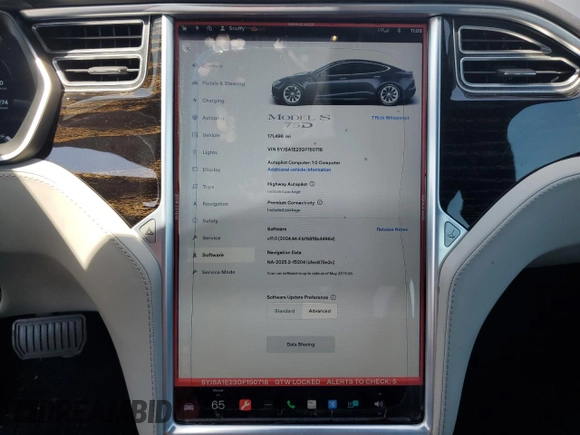 2016 Tesla Model S 90D с VIN 5YJSA1E23GF150718, выставлен на аукционе Copart как лот 58328045 с пробегом 171 496 миль миль и Списание • Salvage title. История ставок и продаж доступна на DreamBid. Изображение 9.