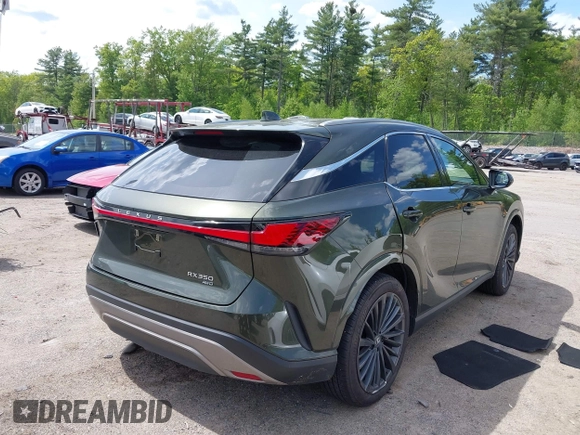 2025 Lexus RX 350 z VIN 2T2BAMCA7SC098174, wystawiony jako IAAI lot #42294965 z przebiegiem 3 845 mil mil oraz . Historia ofert i sprzedaży dostępna na DreamBid. Obrazek 4.