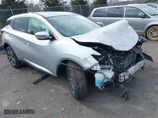 2019 Nissan Murano SL with VIN 5N1AZ2MJ6KN127667, listed as a IAAI auction lot 41734268 with 91,446 mi miles. Bid and sale history available at carsss.com. Image 1.