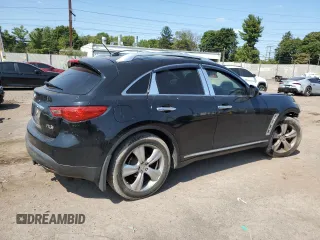 2009 Infiniti FX35 with VIN JNRAS18W49M154665, listed as a Copart auction lot 70996284 with 136,412 mi miles and Salvage Title. Bid and sale history available at carsss.com. Image 3.