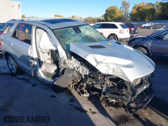 2015 Mercedes-Benz M 350 with VIN 4JGDA5HB4FA595001, listed as a IAAI auction lot 40765975 with Not provided miles and . Bid and sale history available at DreamBid. Image 1.