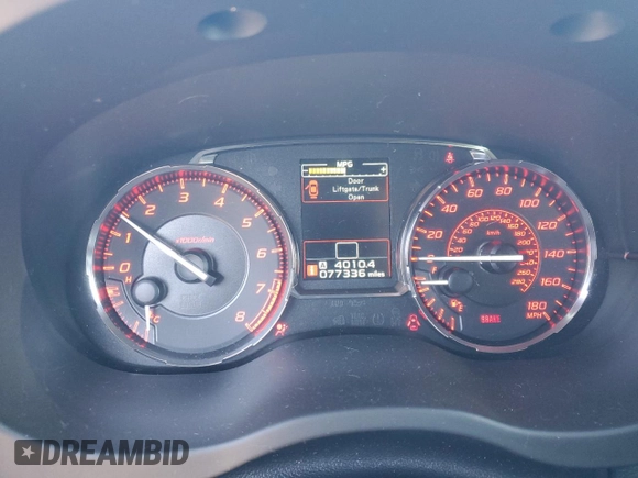 2015 Subaru WRX with VIN JF1VA1A69F9830420, listed as a Copart auction lot 77648434 with 77,336 mi miles and Salvage Title. Bid and sale history available at carsss.com. Image 9.