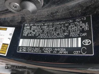 2013 Toyota Prius One with VIN JTDKN3DU6D5609983, listed as a IAAI auction lot 41929769 with 147,987 mi miles. Bid and sale history available at carsss.com. Image 9.