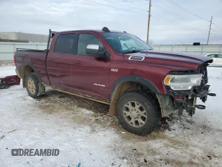 2019 Ram 2500 Laramie with VIN 3C6UR5FJ4KG596899, listed as a Copart auction lot 87582355 with 76,014 mi miles and Salvage Title. Bid and sale history available at carsss.com. Image 4.
