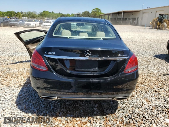2016 Mercedes-Benz C 300 Luxury with VIN 55SWF4KB2GU112226, listed as a Copart auction lot 53394035 with 76,478 mi miles and Salvage title. Bid and sale history available at DreamBid. Image 6.