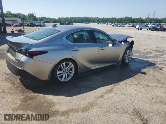 2022 Lexus IS with VIN JTHCA1D24N5122168, listed as a Copart auction lot 54872845 with 26,083 mi miles and Salvage Title. Bid and sale history available at carsss.com. Image 3.
