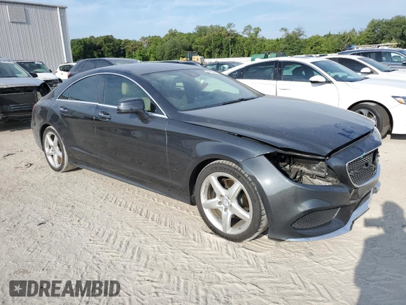 2015 Mercedes-Benz CLS-Class CLS 400 with VIN WDDLJ6FB1FA137852, listed as a Copart auction lot 58466954 with 112,320 mi miles and Salvage Title. Bid and sale history available at carsss.com. Image 4.