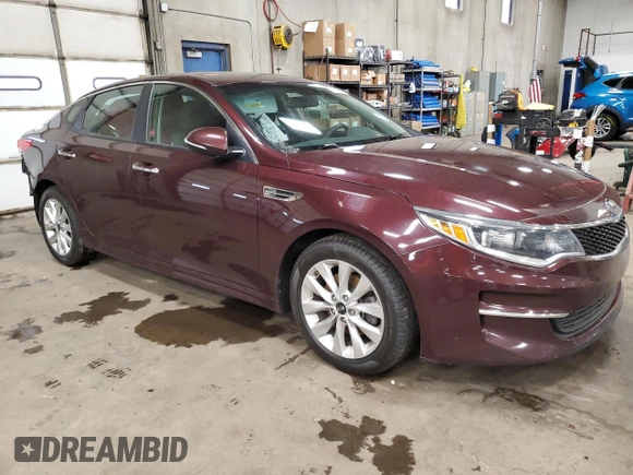 2016 Kia Optima LX with VIN 5XXGT4L36GG004985, listed as a Copart auction lot 48245515 with 127,315 mi miles and Salvage Title. Bid and sale history available at carsss.com. Image 4.