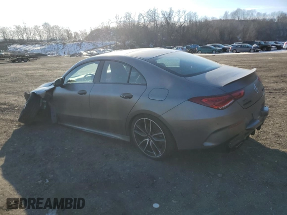 2022 Mercedes-Benz CLA 35 AMG with VIN W1K5J5BB9NN288762, listed as a Copart auction lot 42635445 with 25,782 mi miles and Salvage Title. Bid and sale history available at DreamBid. Image 2.