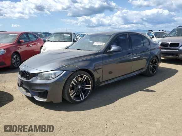 2016 BMW M3 with VIN WBS8M9C53G5D31473, listed as a Copart auction lot 50033425 with 88,302 mi miles and Salvage title. Bid and sale history available at DreamBid. Image 1.
