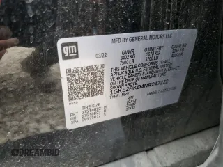 2022 GMC Yukon SLT with VIN 1GKS2BKD4NR247222, listed as a Copart auction lot 50416345 with 0 mi miles and Salvage Title. Bid and sale history available at carsss.com. Image 15.