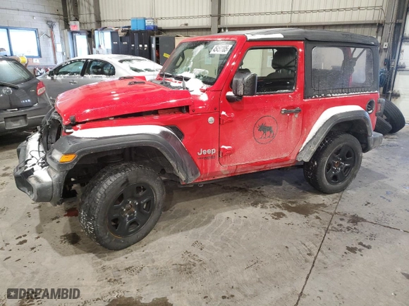 2018 Jeep Wrangler Sport S with VIN 1C4GJXAG1JW232637, listed as a Copart auction lot 45451105 with 116,235 mi miles and Salvage Title. Bid and sale history available at carsss.com. Image 1.