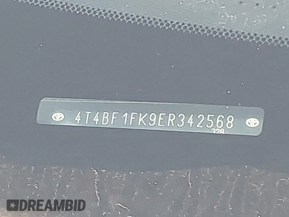2014 Toyota Camry L with VIN 4T4BF1FK9ER342568, listed as a IAAI auction lot 41919872 with Not Provided miles and . Bid and sale history available at DreamBid. Image 9.