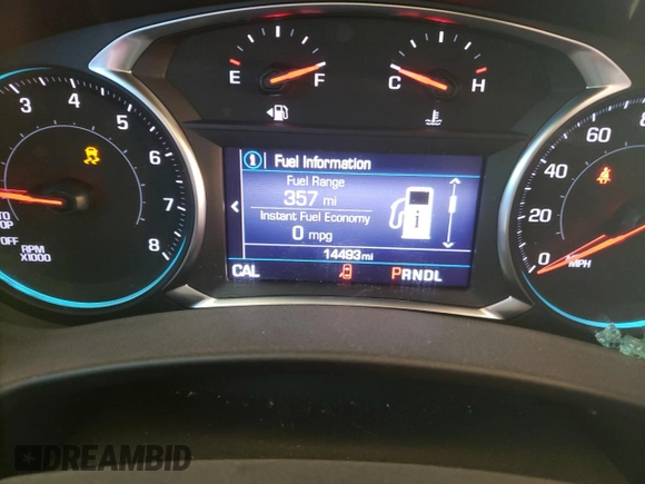 2022 Chevrolet Equinox LT with VIN 3GNAXKEV4NL295878, listed as a Copart auction lot 72569234 with 14,493 mi miles and Salvage Title. Bid and sale history available at DreamBid. Image 9.