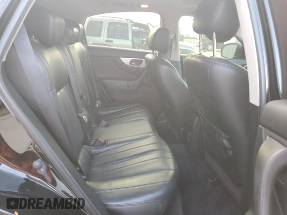 2014 Infiniti QX70 with VIN JN8CS1MU9EM450664, listed as a Copart auction lot 50768775 with 121,566 mi miles and Salvage Title. Bid and sale history available at DreamBid. Image 11.