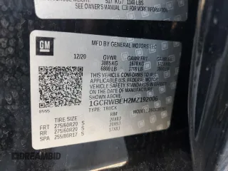 2021 Chevrolet Silverado 1500 Custom with VIN 1GCRWBEH2MZ192006, listed as a Copart auction lot 45451075 with Not Provided miles and Salvage Title. Bid and sale history available at DreamBid. Image 13.