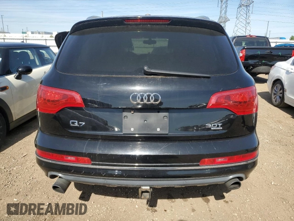 2015 Audi Q7 Premium Plus with VIN WA1LGAFEXFD017661, listed as a Copart auction lot 56394585 with 111,558 mi miles and Clean Title. Bid and sale history available at DreamBid. Image 6.