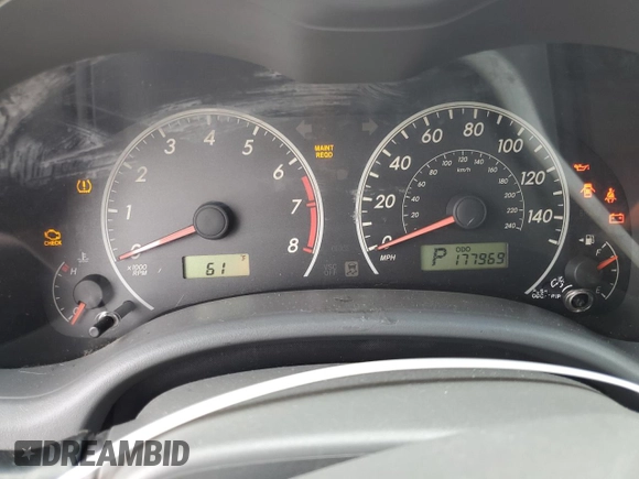 2010 Toyota Corolla with VIN JTDBU4EE8A9112597, listed as a Copart auction lot 53513385 with 177,969 mi miles and Salvage Title. Bid and sale history available at DreamBid. Image 9.