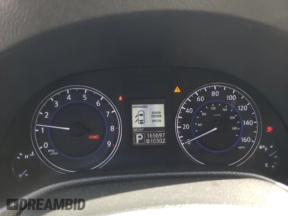 2013 Infiniti G37 Journey with VIN JN1CV6AP9DM718662, listed as a Copart auction lot 59592975 with 165,697 mi miles and Salvage title. Bid and sale history available at DreamBid. Image 9.