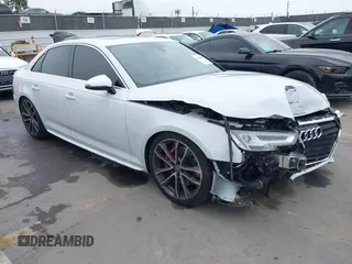 2018 Audi S4 Premium Plus with VIN WAUB4AF4XJA044884, listed as a IAAI auction lot 42164365 with 1 mi miles. Bid and sale history available at carsss.com. Image 1.
