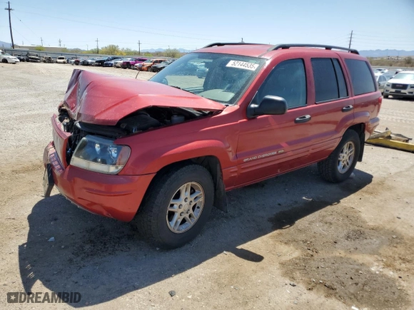 2004 Jeep Grand Cherokee Laredo with VIN 1J4GW48N84C311923, listed as a Copart auction lot 52144535 with 231,069 mi miles and Salvage Title. Bid and sale history available at carsss.com. Image 1.