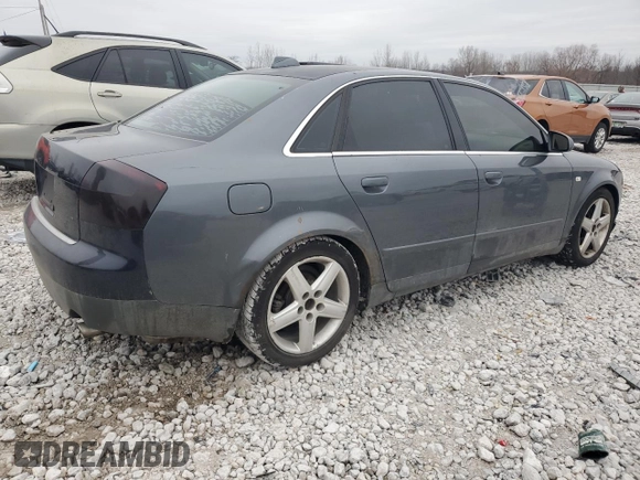 2004 Audi A4 3.0L with VIN WAULT68E14A111919, listed as a Copart auction lot 84491314 with 189,720 mi miles and Salvage Title. Bid and sale history available at carsss.com. Image 3.