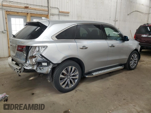 2014 Acura MDX Tech Pkg with VIN 5FRYD4H46EB015910, listed as a Copart auction lot 54511985 with 97,707 mi miles and Salvage Title. Bid and sale history available at carsss.com. Image 3.