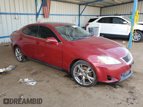2010 Lexus IS 250 with VIN JTHBF5C26A5120048, listed as a Copart auction lot 51120655 with Not Provided miles and Salvage Title. Bid and sale history available at carsss.com. Image 4.